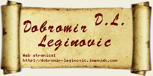 Dobromir Leginović vizit kartica